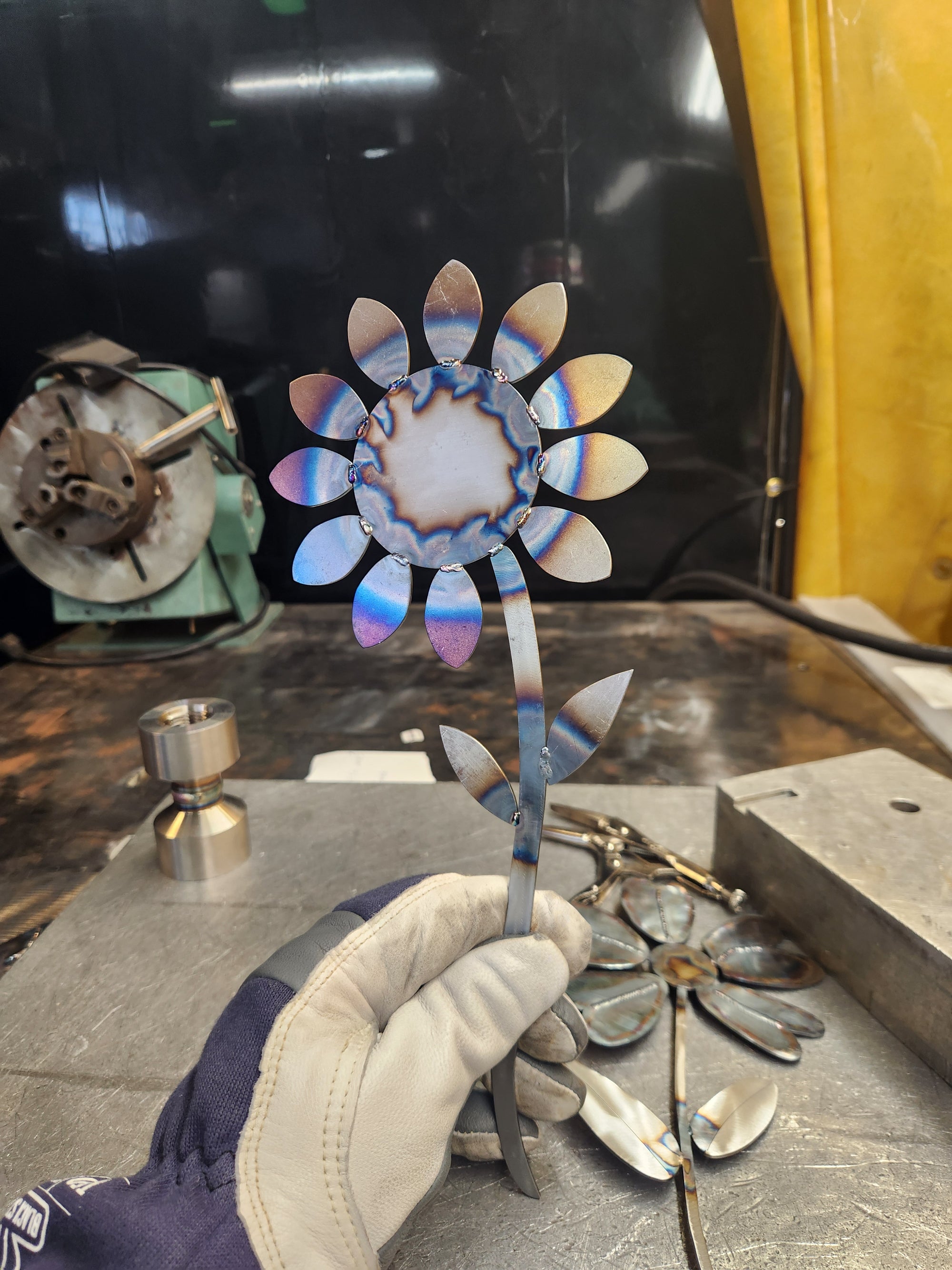 Tig welded flower