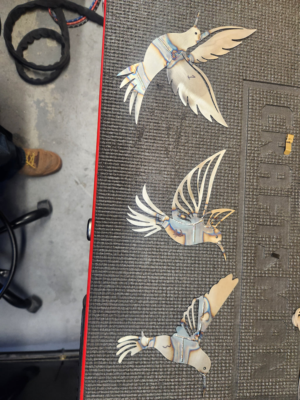 Tig welded bird decoration art