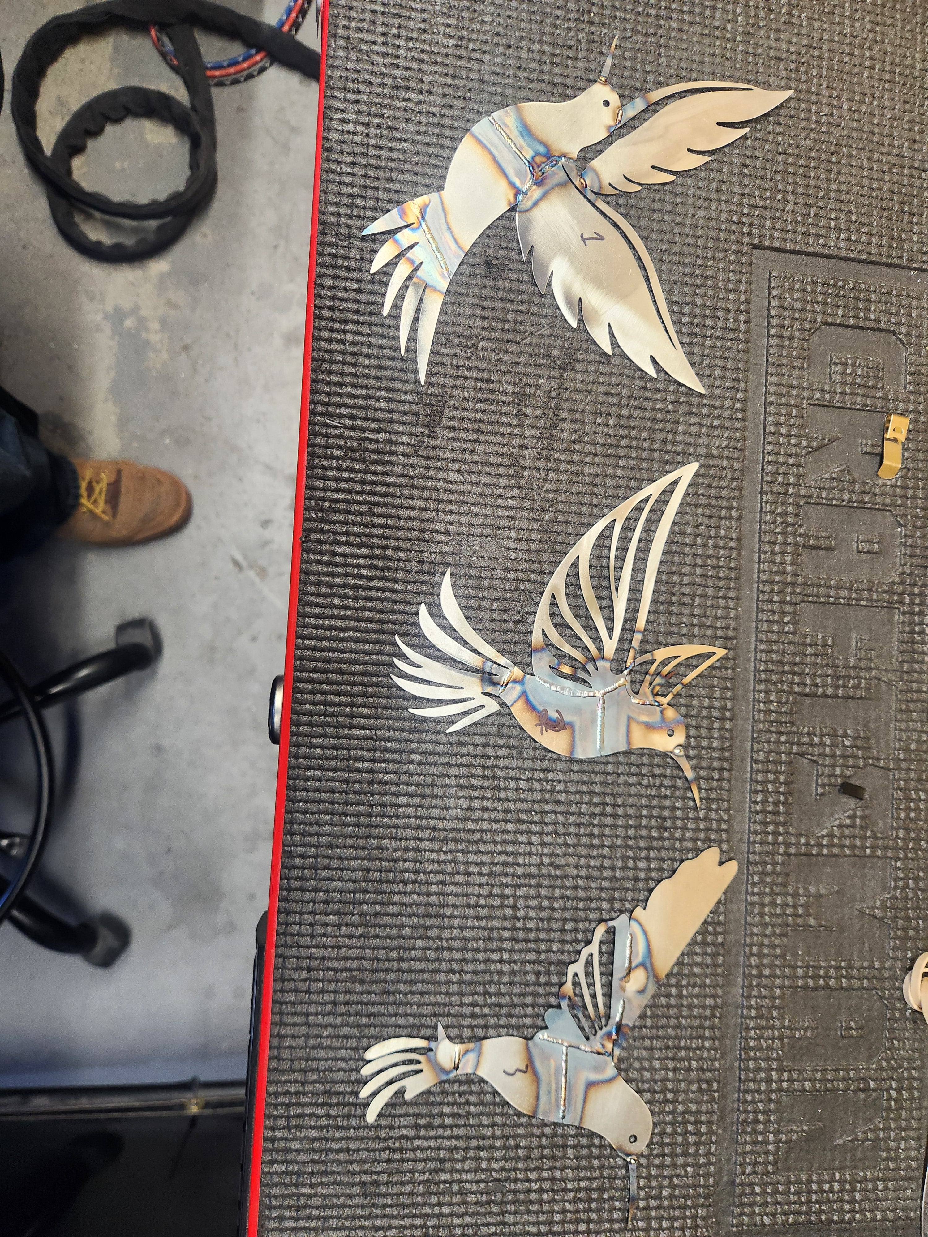 Tig welded bird decoration art
