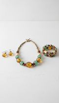 Vibrant mixed-media bead accessory set