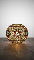 Hand-blown glass mosaic lamp